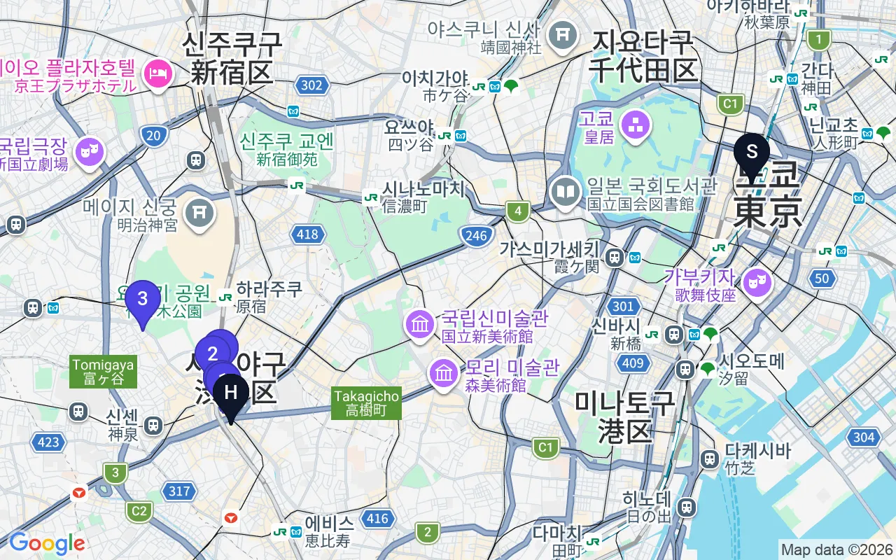1일차 동선 지도